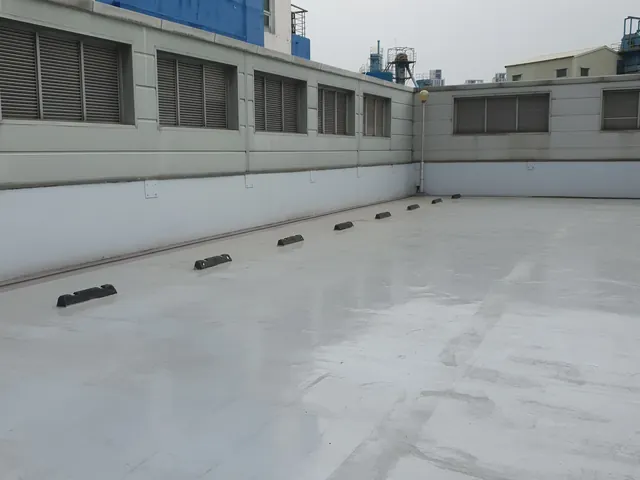 옥상 주차장 주차선 라인도색 작업 전